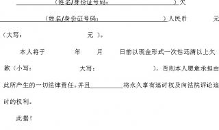 正规欠条怎么写图片
